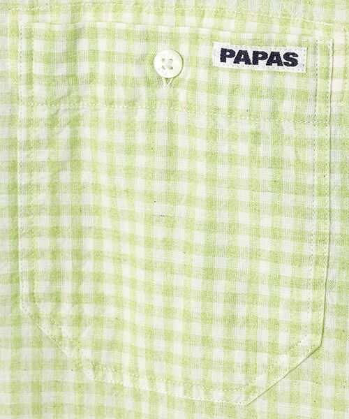 PAPAS / パパス シャツ・ブラウス | 綿麻平織ギンガムチェック 半袖シャツ | 詳細6