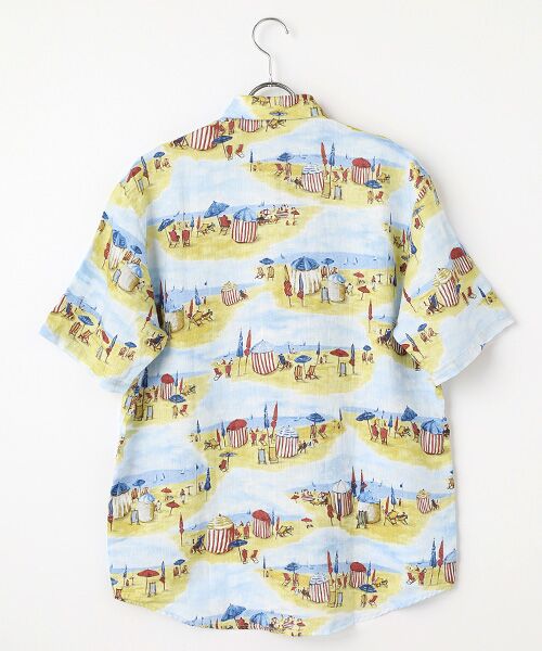 PAPAS / パパス シャツ・ブラウス | リネンプリント ドービルビーチ 半袖シャツ | 詳細2