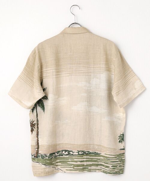 PAPAS / パパス シャツ・ブラウス | リネンプリント SUMMER DRIVE 半袖シャツ | 詳細1