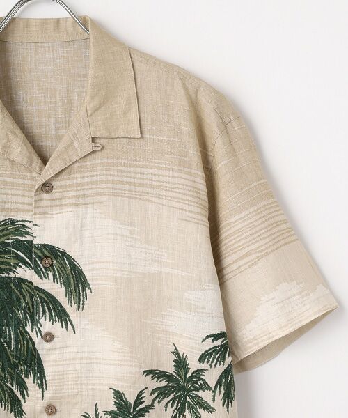 PAPAS / パパス シャツ・ブラウス | リネンプリント SUMMER DRIVE 半袖シャツ | 詳細2