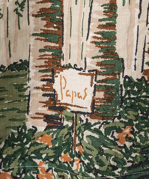 PAPAS / パパス シャツ・ブラウス | リネンプリント SUMMER DRIVE 半袖シャツ | 詳細5