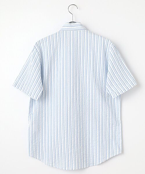 美品⭐︎Papas 長袖シャツ　ストライプ　 水色　L パパス ストライプ 長袖シャツ｜Yahoo!フリマ（旧PayPayフリマ）