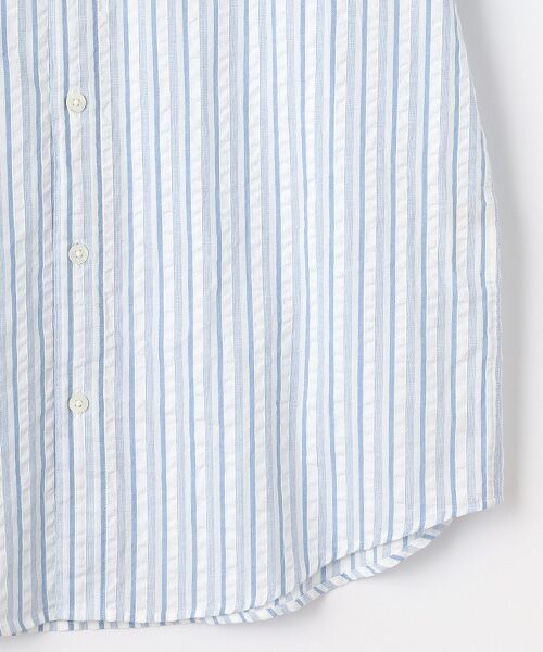 PAPAS / パパス シャツ・ブラウス | コットンドビーサッカーストライプ 半袖シャツ | 詳細8