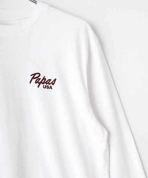 PAPAS / パパス Tシャツ | U.S.Aコットン Papasモチーフ プリントTシャツ<MADE IN USA> | 詳細2
