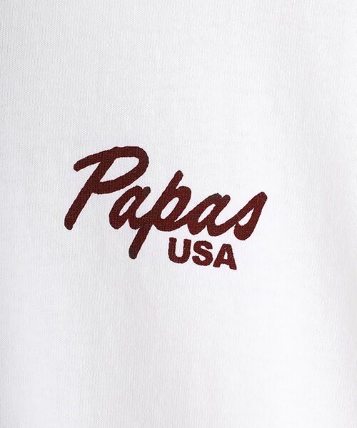 PAPAS / パパス Tシャツ | U.S.Aコットン Papasモチーフ プリントTシャツ<MADE IN USA> | 詳細6