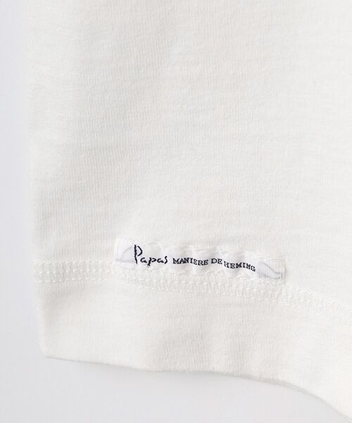 PAPAS / パパス Tシャツ | Re PAPAS PROJECT 40/2度詰天竺(反毛) ワッペンTシャツ | 詳細4