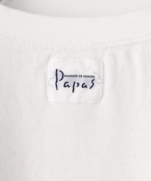 PAPAS / パパス Tシャツ | Re PAPAS PROJECT 40/2度詰天竺(反毛) ワッペンTシャツ | 詳細5