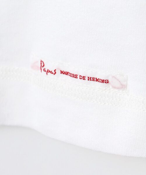 PAPAS / パパス Tシャツ | 40/2甘撚天竺 シロクマアロハ プリントTシャツ | 詳細4