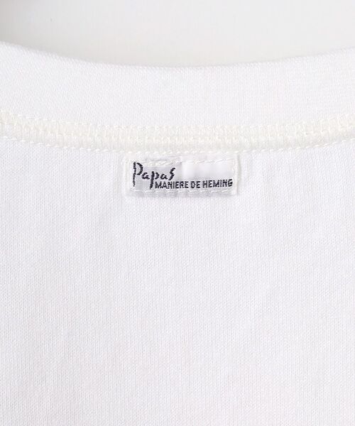 PAPAS / パパス Tシャツ | 40/2甘撚天竺 PAPASロゴプリントTシャツ | 詳細6