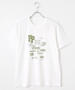 PAPAS / パパス Tシャツ | 38/2KKヴィンテージ天竺 モチーフコラージュ プリントTシャツ