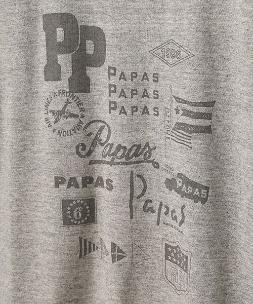 PAPAS / パパス Tシャツ | 38/2KKヴィンテージ天竺 モチーフコラージュ プリントTシャツ | 詳細2