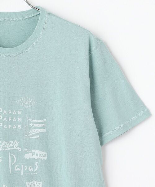 PAPAS / パパス Tシャツ | 38/2KKヴィンテージ天竺 モチーフコラージュ プリントTシャツ | 詳細5