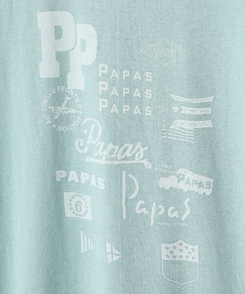 PAPAS / パパス Tシャツ | 38/2KKヴィンテージ天竺 モチーフコラージュ プリントTシャツ | 詳細8