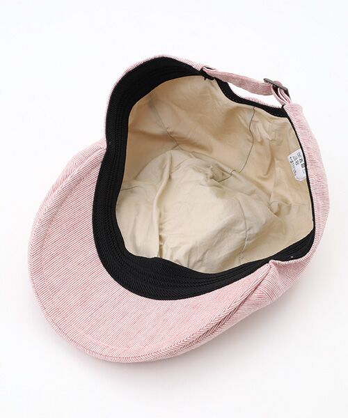 PAPAS / パパス ハンチング・キャスケット・ベレー帽 | 綿麻平織 ストライプ&千鳥 ハンチング | 詳細3