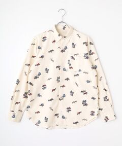 PAPAS / パパス シャツ・ブラウス | ネルプリント クラシックカー ボタンダウンシャツ