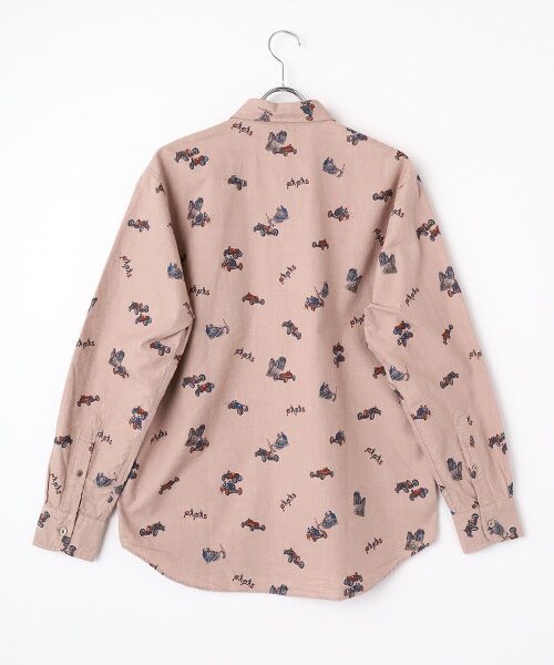 PAPAS / パパス シャツ・ブラウス | ネルプリント クラシックカー ボタンダウンシャツ | 詳細1