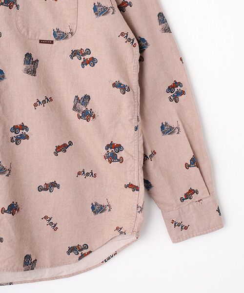 PAPAS / パパス シャツ・ブラウス | ネルプリント クラシックカー ボタンダウンシャツ | 詳細3