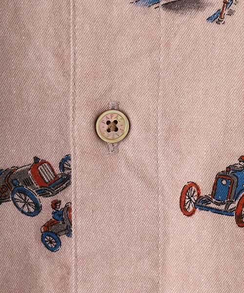 PAPAS / パパス シャツ・ブラウス | ネルプリント クラシックカー ボタンダウンシャツ | 詳細4