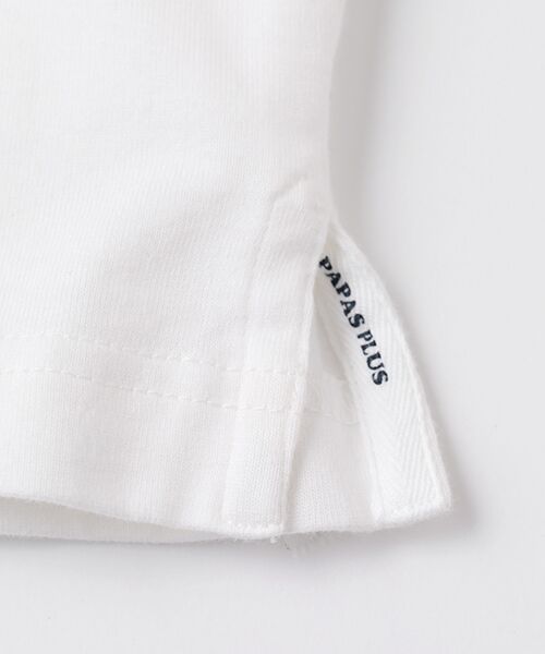PAPAS / パパス Tシャツ | 40/2天竺 ワッペン付きTシャツ | 詳細1
