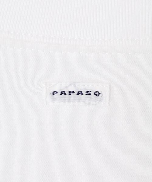 PAPAS / パパス Tシャツ | 40/2天竺 ワッペン付きTシャツ | 詳細2