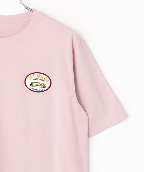 PAPAS / パパス Tシャツ | 40/2天竺 ワッペン付きTシャツ | 詳細5