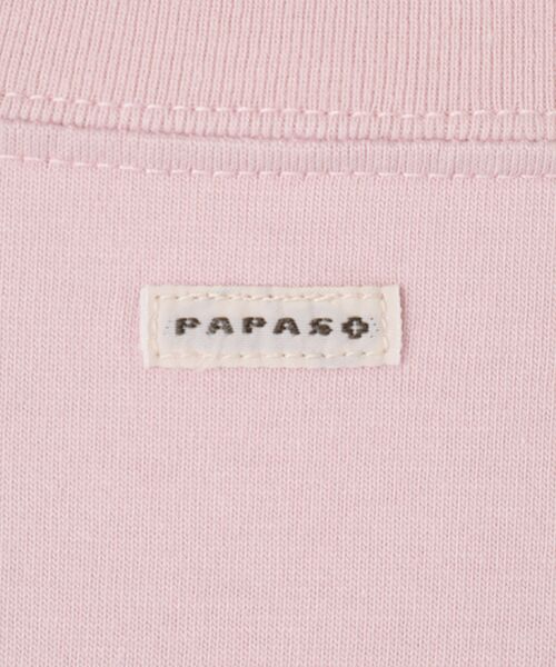 PAPAS / パパス Tシャツ | 40/2天竺 ワッペン付きTシャツ | 詳細8