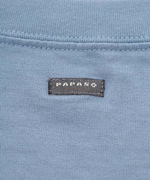 PAPAS / パパス Tシャツ | 40/2天竺 ワッペン付きTシャツ | 詳細11