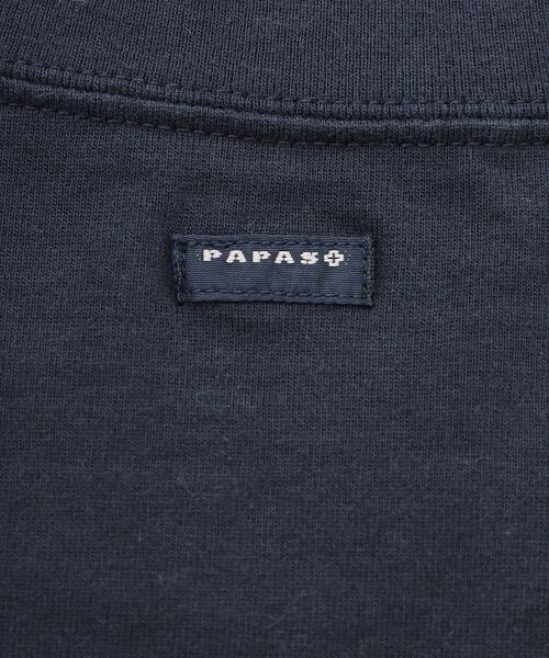 PAPAS / パパス Tシャツ | 40/2天竺 ワッペン付きTシャツ | 詳細14