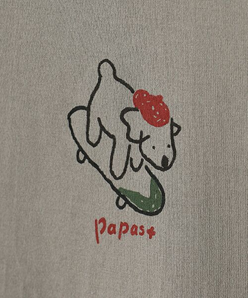 PAPAS / パパス Tシャツ | 40/2クラシック天竺 プリントTシャツ | 詳細1