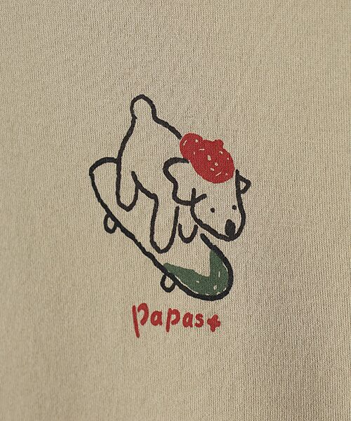 PAPAS / パパス Tシャツ | 40/2クラシック天竺 プリントTシャツ | 詳細6