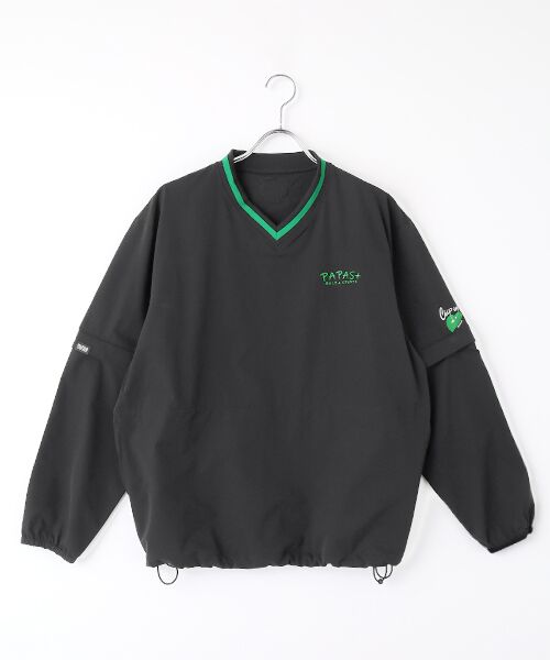 PAPAS/パパス ポリエステル二重織2WAYストレッチ ウィンドブレーカー クロ L PAPAS/パパス ポリエステル二重織2WAYストレッチ ウィンドブレーカー クロ L
