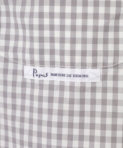 PAPAS / パパス シャツ・ブラウス | ●定番●ギンガムチェックシャツ | 詳細4