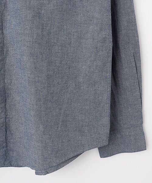 PAPAS / パパス シャツ・ブラウス | コットンダンガリーストレッチ ボタンダウンシャツ | 詳細4