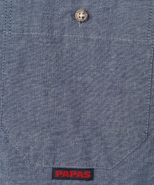 PAPAS / パパス シャツ・ブラウス | コットンダンガリーストレッチ ボタンダウンシャツ | 詳細5