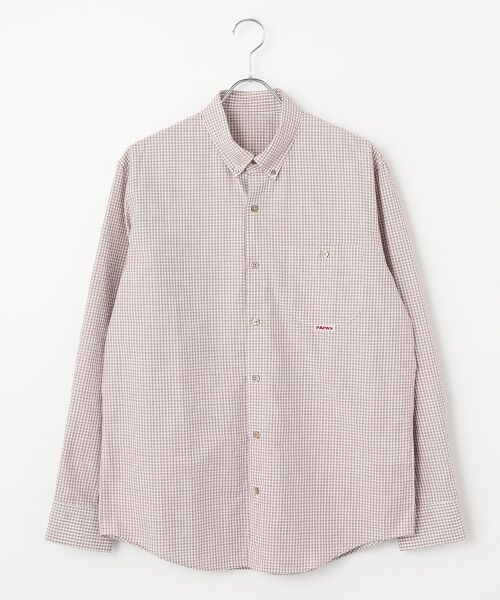 4.5万円）papas パパス パッチワークリネンシャツ 麻100％ 4.5）papas パパス パッチワークリネンシャツ 麻100％