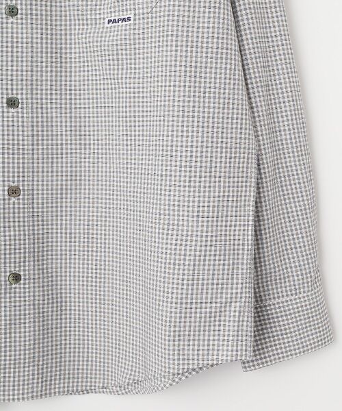 PAPAS / パパス シャツ・ブラウス | 高密度超長綿 刷目ギンガムチェックシャツ | 詳細5