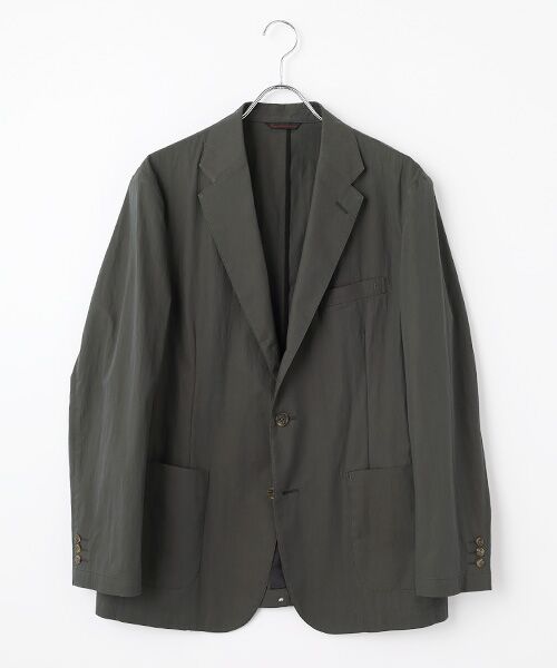 PAPAS/パパス コットン/ナイロンウェザークロス ジャケット チャコール L