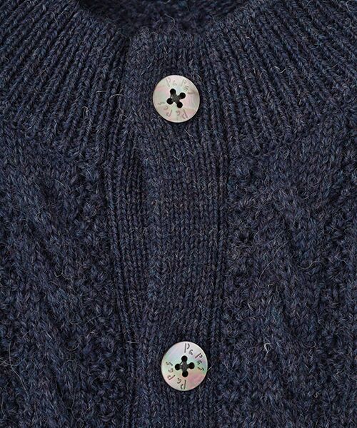 PAPAS / パパス カーディガン・ボレロ | ブリティッシュウール5G アラン柄カーディガン | 詳細4