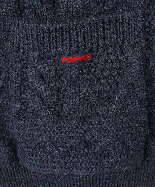 PAPAS / パパス カーディガン・ボレロ | ブリティッシュウール5G アラン柄カーディガン | 詳細5