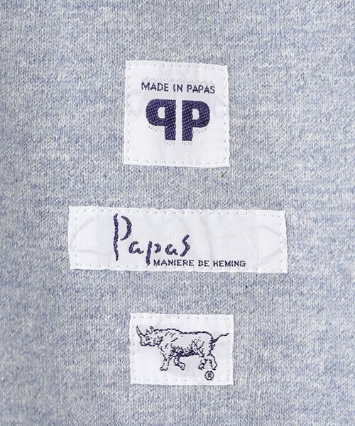 PAPAS / パパス パーカー | ラフィTOP吊り天竺 ロゴ刺繍パーカー | 詳細5