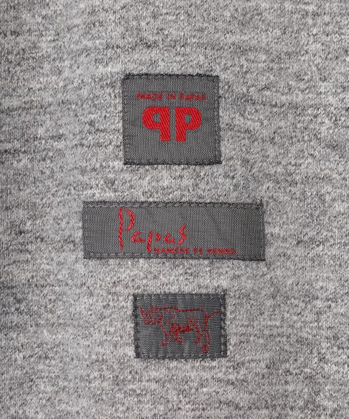 PAPAS / パパス パーカー | ラフィTOP吊り天竺 ロゴ刺繍パーカー | 詳細8