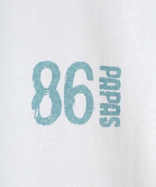 PAPAS / パパス Tシャツ | ラフィTOP吊り天竺 プリントTシャツ | 詳細1