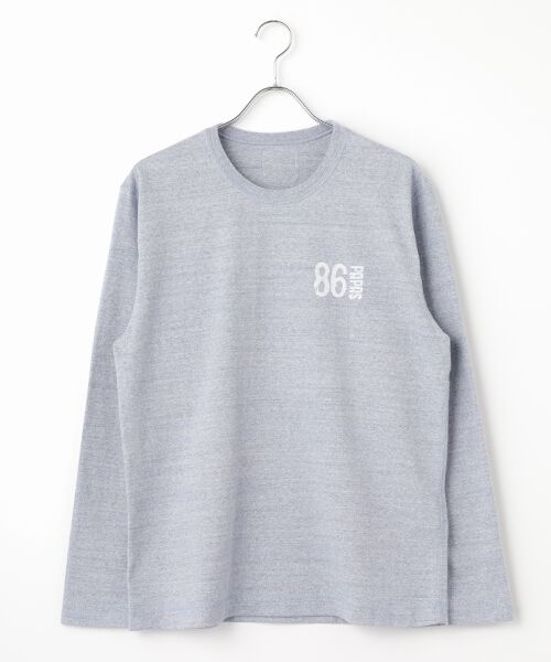 PAPAS/パパス ラフィTOP吊り天竺 プリントTシャツ TOPインディゴブルー M PAPAS/パパス ラフィTOP吊り天竺 プリントTシャツ TOPインディゴブルー M