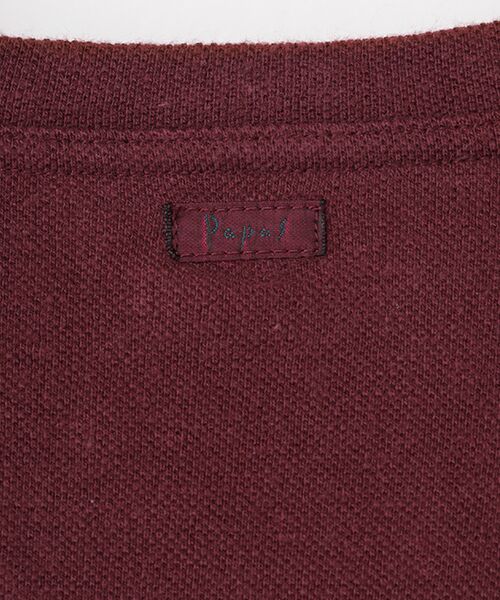 PAPAS / パパス Tシャツ | ラフィ起毛 鹿の子ヘンリーネックTシャツ | 詳細1