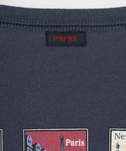 PAPAS / パパス Tシャツ | 40/2天竺 世界の名所 プリントTシャツ | 詳細10