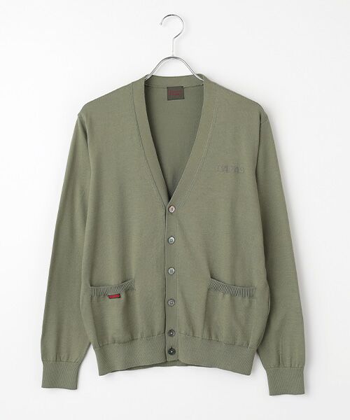 PAPAS / パパス カーディガン・ボレロ | アメリカンシーアイランドコットンカーディガン（カーキグリーン）