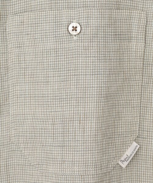 PAPAS / パパス シャツ・ブラウス | ウール/リネン レギュラーカラーシャツ | 詳細1