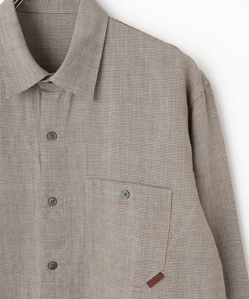 PAPAS / パパス シャツ・ブラウス | ウール/リネン レギュラーカラーシャツ | 詳細3