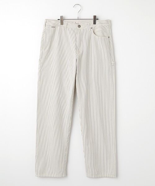 PAPAS/パパス ヒッコリーデニム ペインターパンツ オフ×グレー 32 PAPAS/パパス ヒッコリーデニム ペインターパンツ オフ×グレー 32