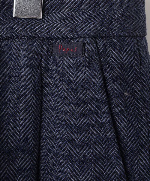 PAPAS / パパス その他パンツ | クラシックリネンツイード2タックパンツ | 詳細10